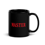 'MASTER' - Red On Black Glossy Mug