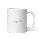 'Mommy's Boy' (Signature Edition) - White glossy mug (American Spelling)