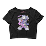 Death Rides A Unicorn - Women’s Crop Tee